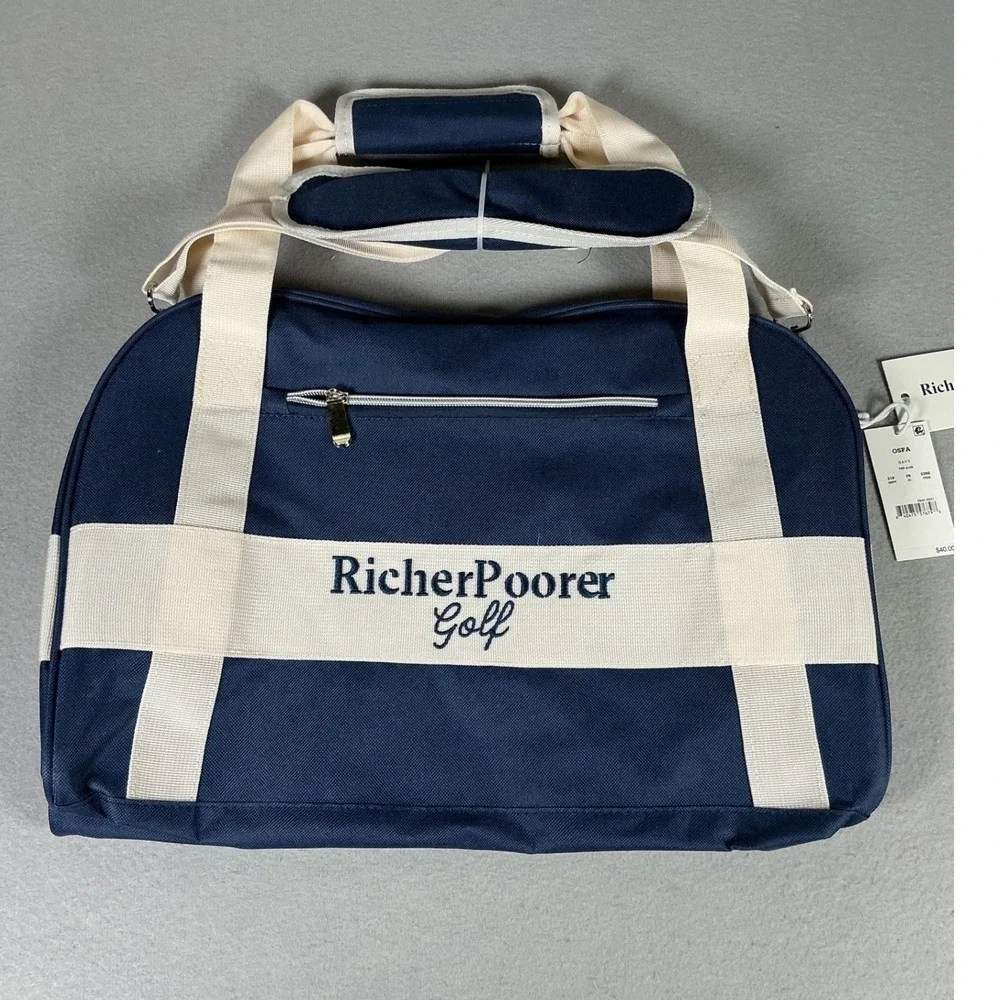 RicherPoorer Golf Navy Duffle Bag Weekender Travel Gym Bag NWT